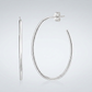 Sterling Silver Polished Oval Hoop Earrings