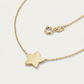 14k Yellow Gold Necklace with Five Pointed Star