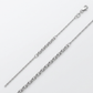 Double Extendable Cable Chain in 14k White Gold (1.0mm)