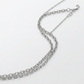 Double Extendable Cable Chain in 14k White Gold (1.0mm)