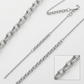 Double Extendable Cable Chain in 14k White Gold (1.0mm)