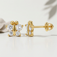 14k Yellow Gold Butterfly Childrens Earrings