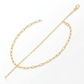14K Yellow Gold Fine Paperclip Anklet (1.5mm)