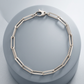 14K White Gold Bold Paperclip Chain Bracelet