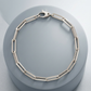 14K White Gold Bold Paperclip Chain Bracelet