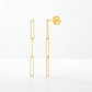 14k Yellow Gold Paperclip Chain Dangle Earrings