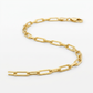 14k Yellow Gold Alternating Paperclip Bracelet (2.8mm)