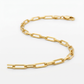 14k Yellow Gold Alternating Paperclip Bracelet (2.8mm)