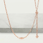 14k Rose Gold Adjustable Paperclip Chain 1.5mm