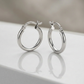 10k White Gold Polished Hoop Earrings (15 mm)