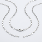 14k White Gold Necklace with Polished Circles