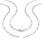 14k White Gold Necklace with Polished Circles