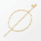 14k Yellow Gold Wire Paperclip Bracelet (2.7mm)