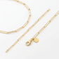 14k Yellow Gold Wire Paperclip Bracelet (2.7mm)