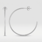 14k White Gold Polished Hoop Earrings