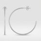 14k White Gold Polished Hoop Earrings