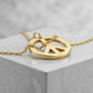 14k Yellow Gold with Peace Symbol Pendant