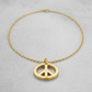 14k Yellow Gold with Peace Symbol Pendant
