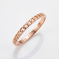 14k Rose Gold Ring with Bead Texture