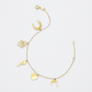 14k Yellow Gold 7 inch Bracelet with Polished Charms