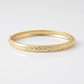 10k Yellow Gold Dome Childrens Diamond Cut Florentine Bangle