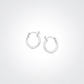 Sterling Silver Rhodium Plated Thin and Small Polished Hoop Earrings (10mm)
