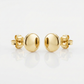 14k Yellow Gold Polished Round Post Earrings
