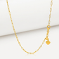 14k Yellow Gold Adjustable Paperclip Chain 1.5mm