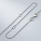 Double Extendable Cable Chain in 14k White Gold (1.2mm)