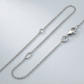 Double Extendable Cable Chain in 14k White Gold (1.2mm)