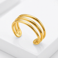 14k Yellow Gold Three Bar Toe Ring