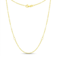 Double Extendable Diamond Cut Cable Chain in 14k Yellow Gold (1.4mm)