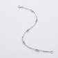 Sterling Silver Anklet with Polished Bars and Beads