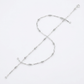 Sterling Silver Anklet with Polished Bars and Beads