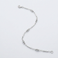 Sterling Silver Anklet with Polished Bars and Beads