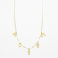 14K Yellow Gold Necklace with Polished Charms
