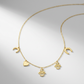 14K Yellow Gold Necklace with Polished Charms