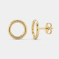 Open Circle Post Earrings in 14k Yellow Gold