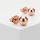 14k Rose Gold Ball Style Stud Earrings (4.0 mm)