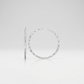 Sterling Silver Large Hoop Earring with Hammered Texture
