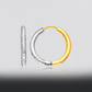 14k Two-Tone Gold Hoop Earrings with Textured Style
