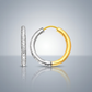 14k Two-Tone Gold Hoop Earrings with Textured Style