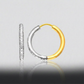 14k Two-Tone Gold Hoop Earrings with Textured Style