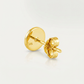 14k Yellow Gold and Enamel Yellow Smiley Face Stud Earrings