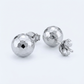 14 k White Gold Ball Earrings with Faceted Texture
