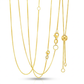 14k Yellow Gold Adjustable Box Chain 0.8mm