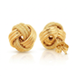 10k Yellow Gold Love Knot with Ridge Texture Earrings