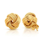10k Yellow Gold Love Knot with Ridge Texture Earrings