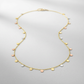 14K Tri Color Necklace with Dangling Circles