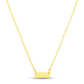 14k Yellow Gold Polished Mini Bar Necklace